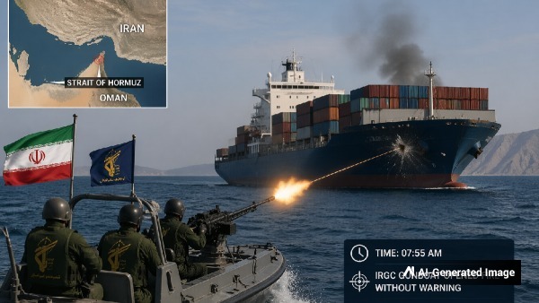 IRGC Opens Fire on Container Ship in Strait of Hormuz