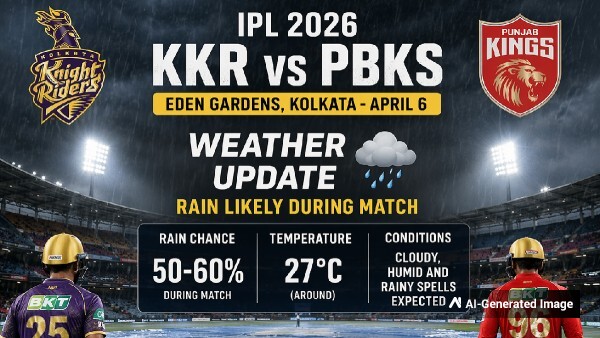 KKR vs PBKS weather KKR vs PBKS weather