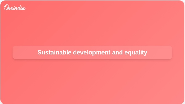 Sustainable development and equality
