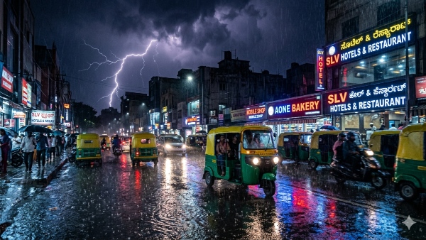Bengaluru Rain Live Thunder Drizzle Sweep Parts Of City As Heavy Showers Lash Anekal-Hosur Belt
