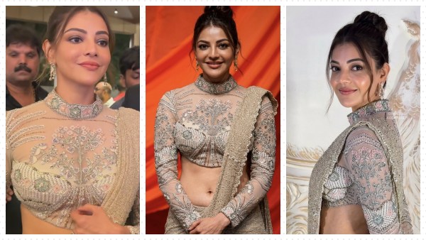 Mommy Kajal Aggarwal Turns Heads At Bellamkonda Suresh s Wedding