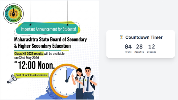 Maharashtra HSC 12th Result 2026 MSBSHSE Releasing Result At 1PM How to Check Marksheets Online