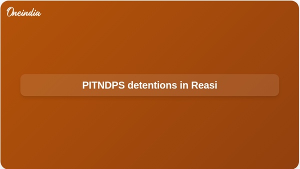 PITNDPS detentions in Reasi