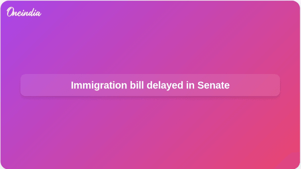 Immigration bill delayed in Senate Immigration bill delayed in Senate