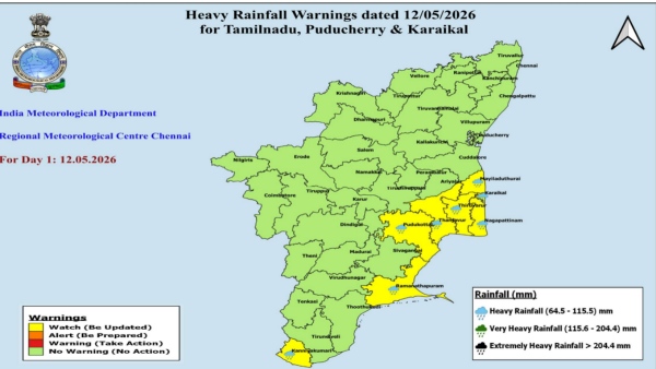 Tamil Nadu Weather Update Thunderstorms Lightning Likely Across Coastal Areas