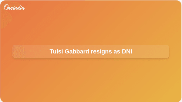 Tulsi Gabbard resigns as DNI Tulsi Gabbard resigns as DNI
