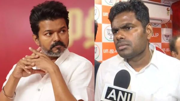 Tamil Nadu CM Vijay and K Annamalai Tamil Nadu CM Vijay and K Annamalai