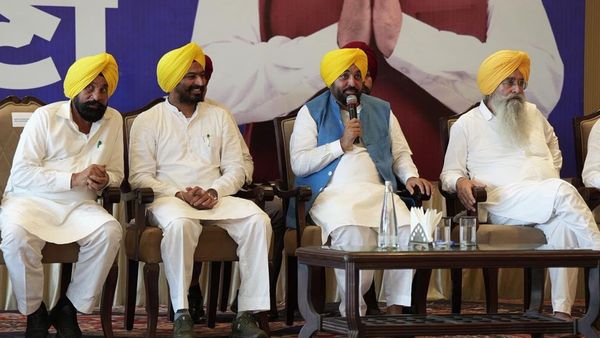 CM Bhagwant Singh Mann addresses Punjab sarpanch gathering CM Bhagwant Singh Mann addresses Punjab sarpanch gathering