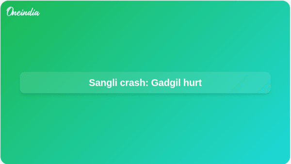 Sangli crash: Gadgil hurt