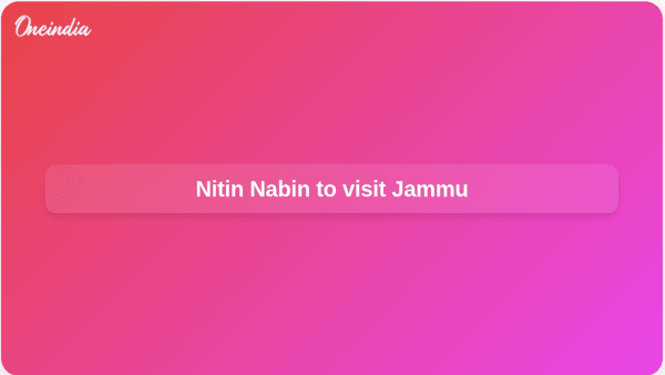 Nitin Nabin to visit Jammu