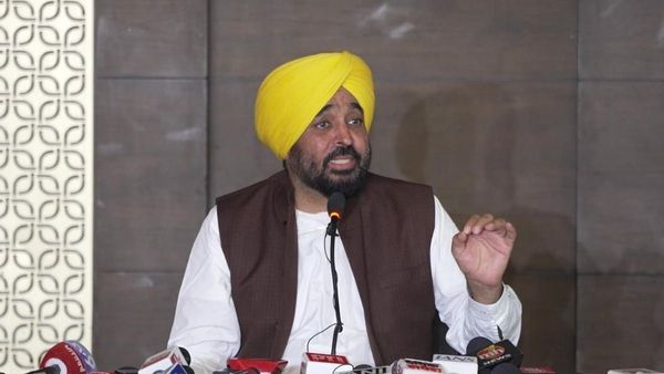 Bhagwant Mann holding press conference addressing viral video allegations