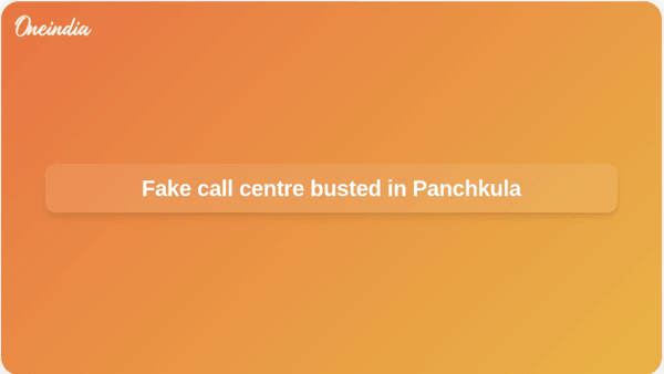 Fake call centre busted in Panchkula