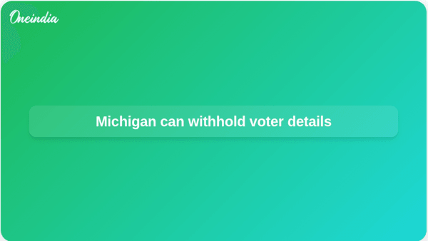 Michigan can withhold voter details
