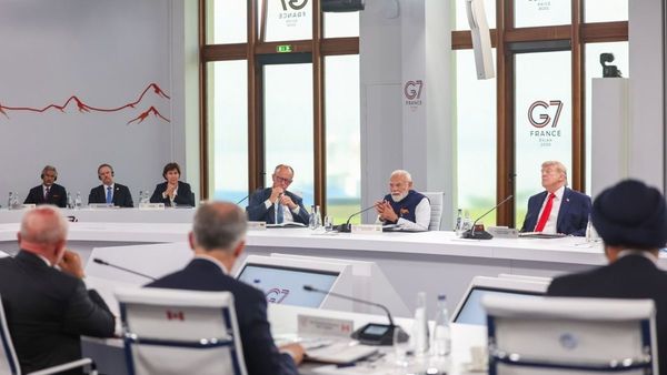 PM Modi addressing G7 summit on maritime safety PM Modi addressing G7 summit on maritime safety