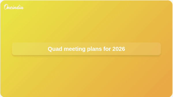 Quad meeting plans for 2026