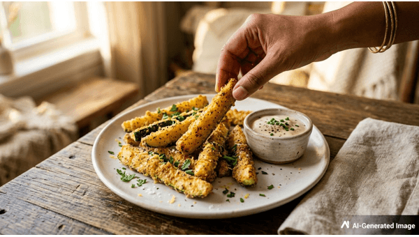 Air Fried Zucchini Quick Crispy Veg Air Fried Zucchini Quick Crispy Veg