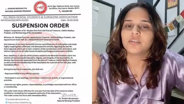 AIDSA Suspends Muskan Soni