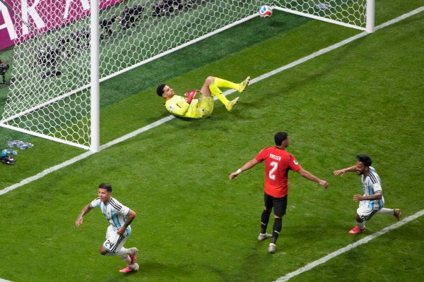 Argentina s Enzo Fernandez 24 celebrates after scoring the third goal Argentina s Enzo Fernandez 24 celebrates after scoring the third goal