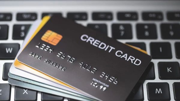Close up of credit card for online transaction Close up of credit card for online transaction