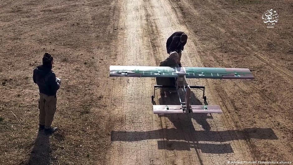 The extremist Islamic State group was an early adopter of technology of all kinds this included using modified drones to fight Iraqi and US forces in 2017 as shown in this grab from a propaganda video The extremist Islamic State group was an early adopter of technology of all kinds this included using modified drones to fight Iraqi and US forces in 2017 as shown in this grab from a propaganda video
