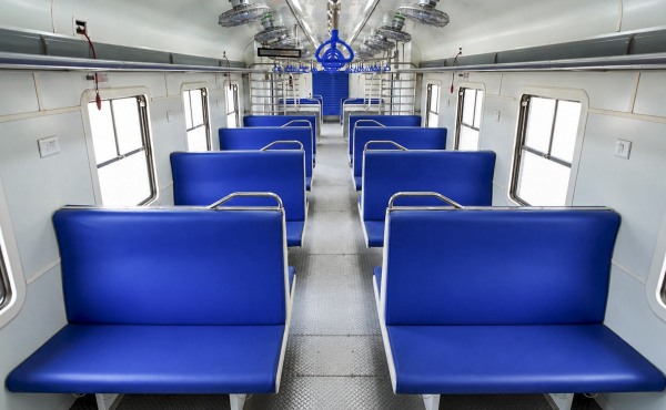 Interior view of a coach of India s first hydrogen-powered train developed by Indian Railways Photo Credit PTI Interior view of a coach of India s first hydrogen-powered train developed by Indian Railways Photo Credit PTI