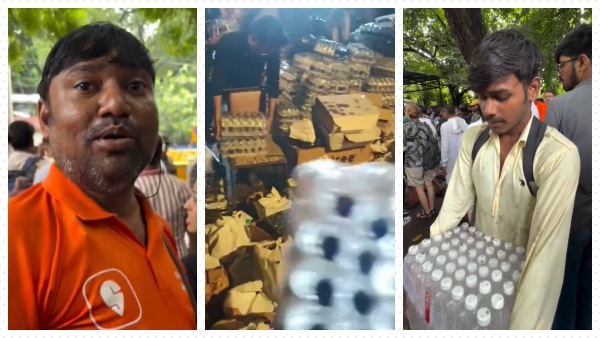 NEET Protest Jantar Mantar Flooded With Swiggy Zomato Food Deliveries From Supporters Across India