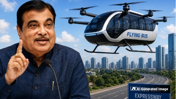 Nitin Gadkari announces Flying Buses Plan Nitin Gadkari announces Flying Buses Plan