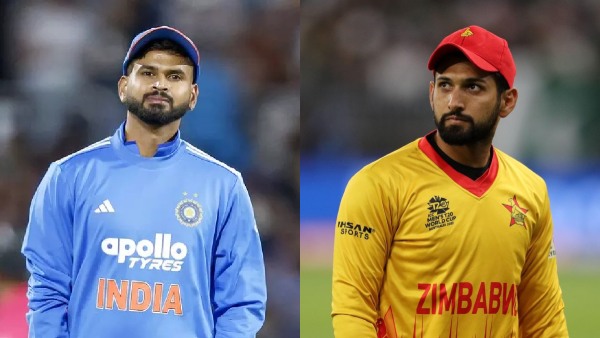 Indian captain Shreyas Iyer and Zimbabwe skipper Sikander Raza