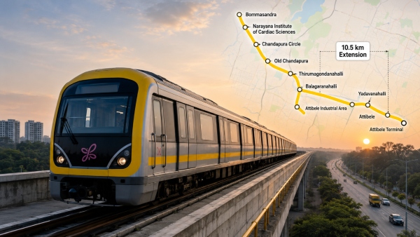 Bengaluru Metro Yellow Line to Attibele DPR Preparation Gets Nod 9 Stations Proposed Along Hosur Road Bengaluru Metro Yellow Line to Attibele DPR Preparation Gets Nod 9 Stations Proposed Along Hosur Road