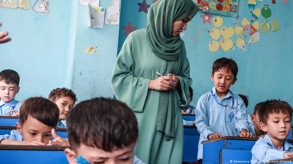 Teaching is one of the jobs still officially on the books for women under the Taliban even if girls access to schools is a less straightforward matter
