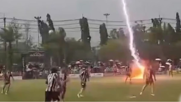 Lightning Strikes Mid-Match In Thailand
