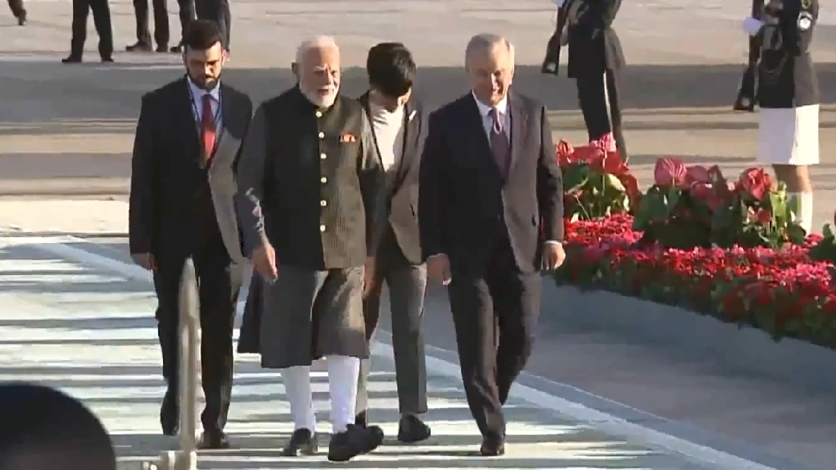PM Modi with Uzbekistan President Shavkat Mirziyoyev