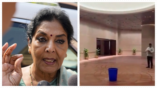 New Parliament Requires Boats Not Votes Renuka Chowdhury Mocks Govt Over alleged Waterlogging Outside Parliament New Parliament Requires Boats Not Votes Renuka Chowdhury Mocks Govt Over alleged Waterlogging Outside Parliament