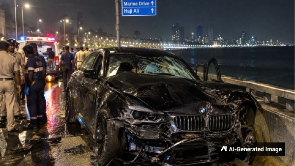 Representational Image for Mumbai Coastal Road BMW crash Representational Image for Mumbai Coastal Road BMW crash