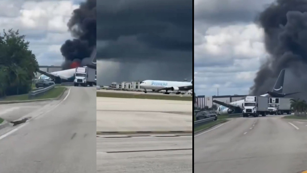 5 Dead After Amazon Cargo Plane Barrelled Off Runway at Miami Airport 5 Dead After Amazon Cargo Plane Barrelled Off Runway at Miami Airport