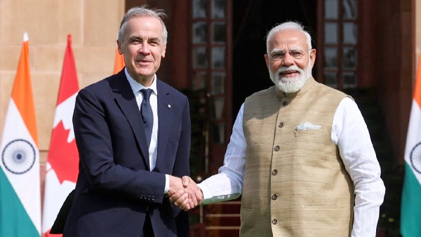 Canadian Prime Minister Mark Carney and Indian PM Narendra Modi