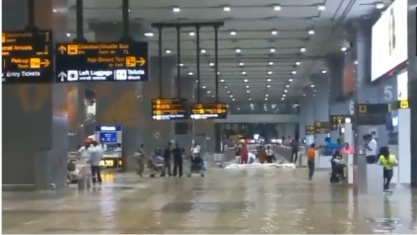 IGI Airport Gates Flooded