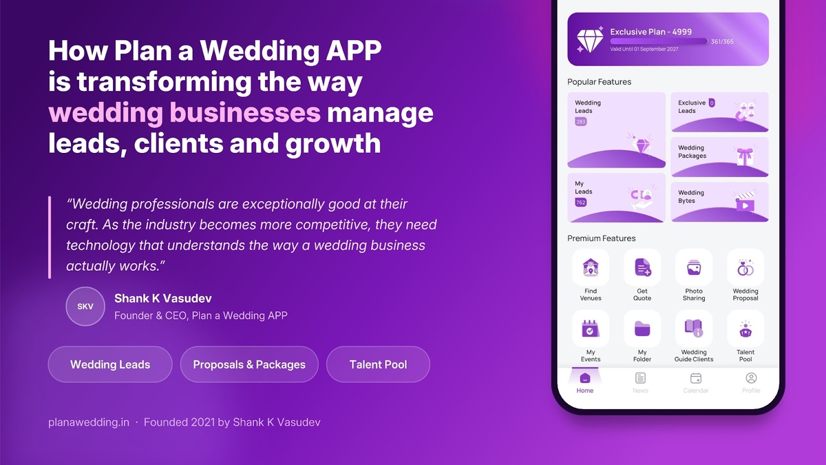 How Plan a Wedding APP Is Transforming the Way Wedding Businesses Manage Leads, Clients and Growth