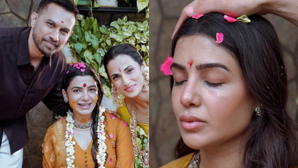 Samantha Shares Seemantham Rituals Pictures
