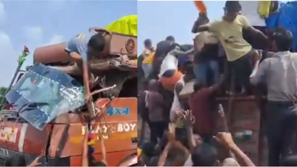 Liquor Truck Crashes In Bihar
