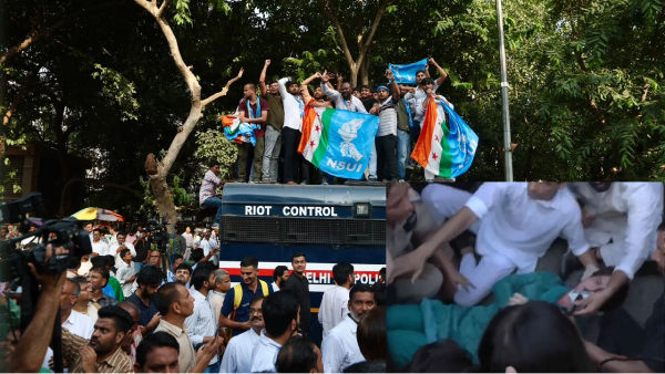 Priyanka Gandhi Lies On Road