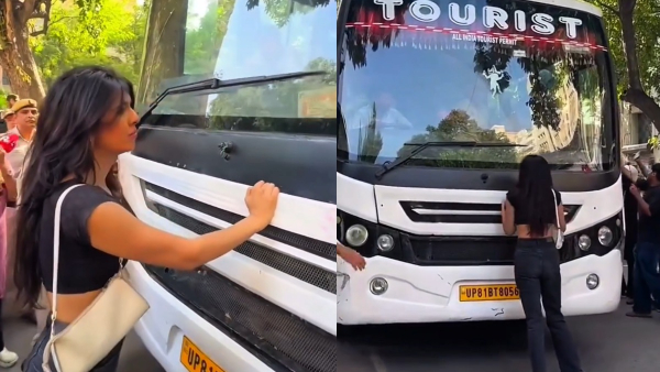 Woman Tries To Stop Police Bus At Jantar Mantar Internet Compares Her To Riya Ahir