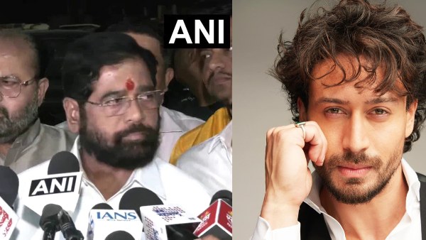 Eknath Shinde and Tiger Shroff Eknath Shinde and Tiger Shroff