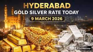 Hyderabad Gold Silver Rate Today, 9 March 2026: Latest 24K, 22K Gold And Silver Rates In City