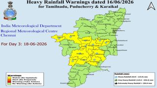 Tamil Nadu Weather: Heavy Rain Alert Issued for 12 Districts, Chennai Continues to Sizzle at 40°C