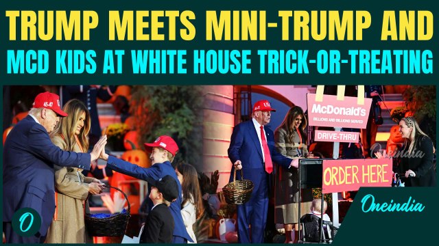 Trump Halloween viral candy moment at the White House