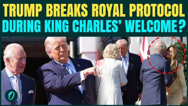Trump BREAKS Royal Protocol During King Charles Entry In White House ...