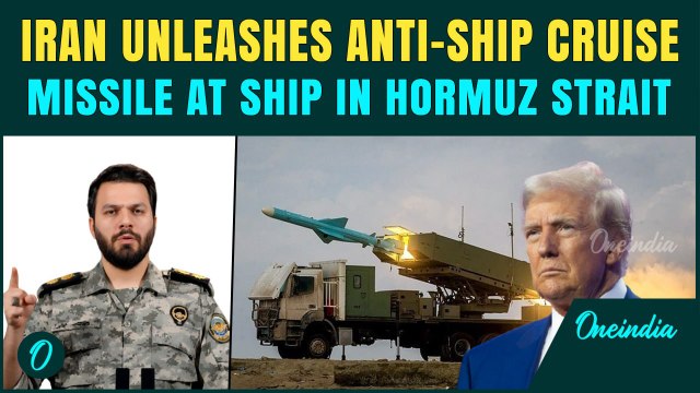 BREAKING: Iran FIRES New Anti-Ship Cruise Missile at Ship Towards Strait of Hormuz; U.S Navy Flee?