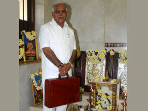 Yeddyurappa in Pooja room Yeddyurappa in Pooja room