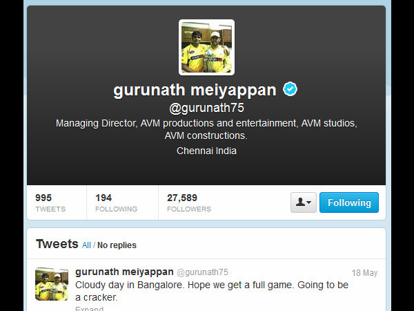 Gurunath Twitter profile change